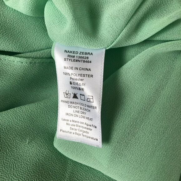 Naked Zebra Mint Green Lace Keyhole Tank Top Size Medium - Picture 6 of 6